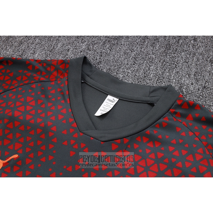 Chandal del Manchester City Manga Corta 2023-2024 Rojo - Pantalon Corto